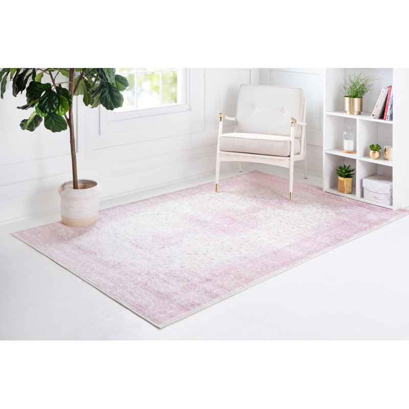 Lark Manor Rizo Oriental Pink Area Rug & Reviews Wayfair